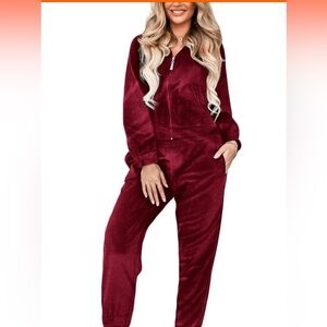 Velour track suit
